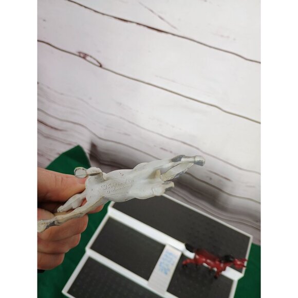 Vintage 1976 Imperial Horse Lot Of 2 Brown‎ And White - Picture 7 of 8